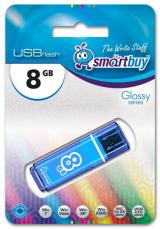 Флеш-накопитель 8Gb Smart Buy Glossy series  Blue