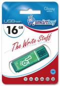 Флэш-накопитель 16Gb Smart Buy Glossy series Green