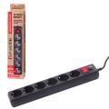 Сетевой фильтр  Гарнизон  EHB-10  3м 6 розеток черный