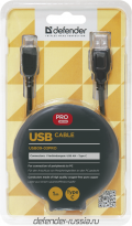 Артикул: 87492,  Кабель Type-С USB Defender USB09-03PRO USB2.0 AM-C