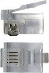 Коннектор телефонный RJ12, 4-х контактный арт. TWT-PL12-6P4C