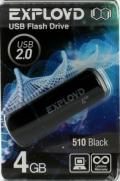 Флеш-накопитель 4Gb Exployd 510 Black