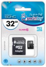 Micro SD 32Gb Smart Buy Class 10 с адаптером SD
