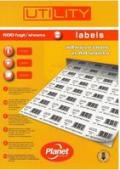 Бумага "PLANET Utility" самокл. универс./наклейки А4/100л (37х14)/100ч закругленные края