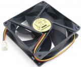 Вентилятор Gembird [FANCASE-4]; 80x80x25мм, Скорость вращения 2600 об/мин, Воздушный поток 20 CFM, Уровень шума 27дБ(A), подшипник скольжения, Тип подключения