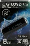 Флеш-накопитель 8Gb Exployd 510 Black