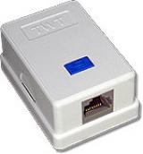 44326 Розетка TWT, настенная, 1х RJ-45, UTP, кат. 5е, белая арт. TWT.SM1-45-WH, страна ввоза:  Китай