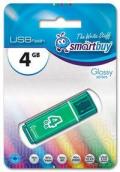 Флеш-накопитель 4Gb Smart Buy Clossy series Green