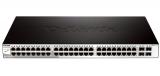 WebSmart коммутатор с 48 портами 10/100/1000Base-T + 4 портами SFP и функцией энергосбережения , арт. DGS-1210-52B1A