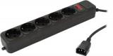Сетевой фильтр "Gembird" [SPX3-B-4PPB] для UPS; 1.2м <Black>, 5 розеток (евростандарт с заземлением), 1,2 м, для UPS