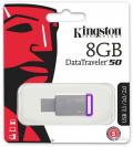 Флэш-память  8Gb Kingston DataTraveler DT50/8GB (Metal/Purple)