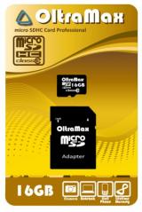 Micro SD 16Gb OltraMax Class 10 с адаптером SD